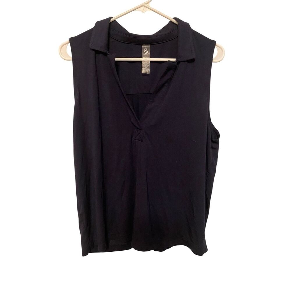 Lou & Grey Sleeveless V‑Neck Top – Navy – Size Large – NWOT